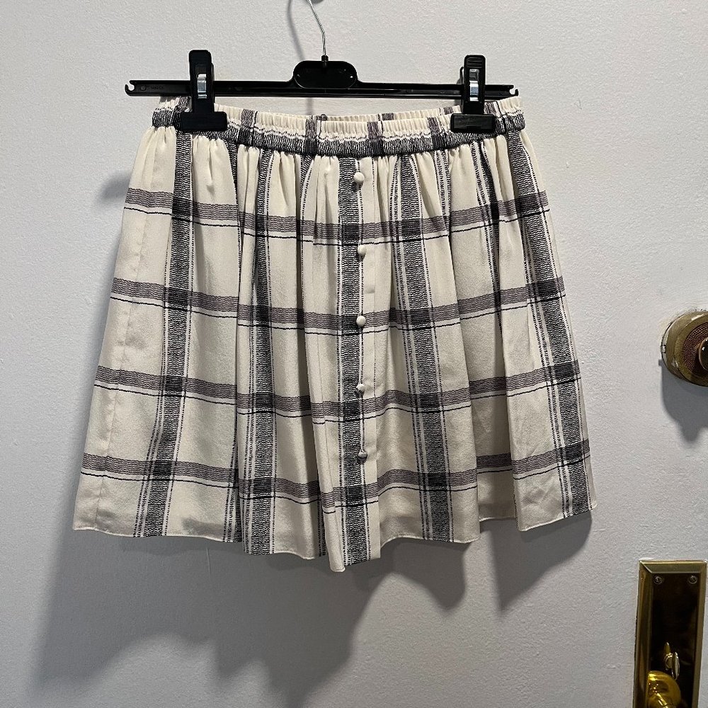 Club Monaco Front-Button silk skirt